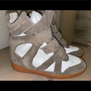 Isabel Marant Beckett Leather and Suede Sneakers
